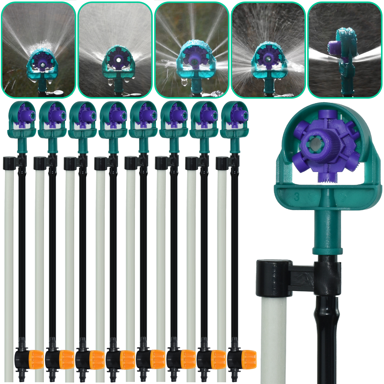 Irrigation Drip Tape - KESLA Drip Irrigation 1/4'' Hose Adjustable
