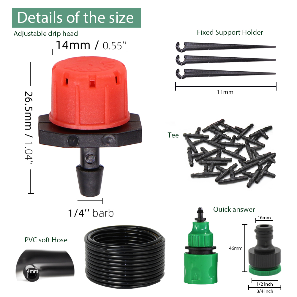 50-5M 1/4'' Hose Adjustable Dr - Irrigation Drip Tape 리뷰 및 가격