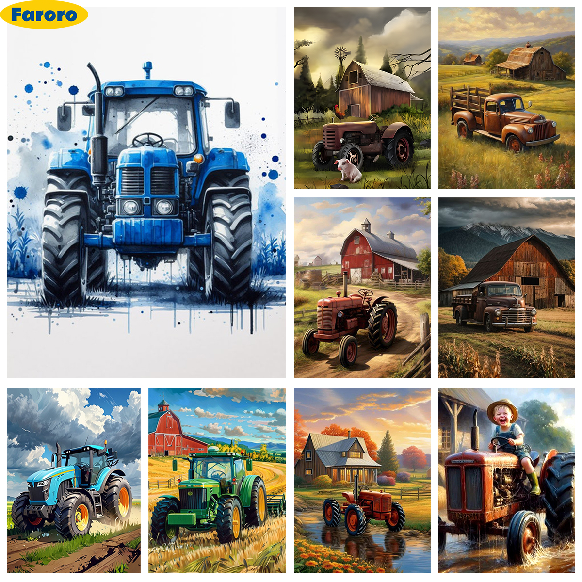Tractor Diamond Painting Kit A - Agriculture Farming Kit 리뷰 및 가격